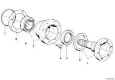 Подшипники выход.фланца дифф./уплот.кол.