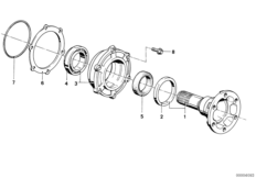 Подшипники выход.фланца дифф./уплот.кол.