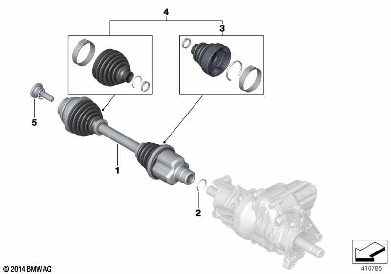 Вых.вал прав.передний / полный привод