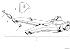Балка заднего моста/подвеска колеса