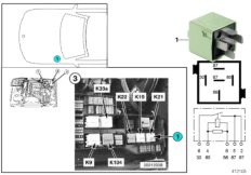 Реле доп. вентилятора, скорость 1 K21