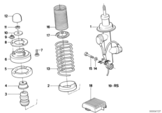 Амортизационная стойка Зд EDC/ЭБУ/датчик