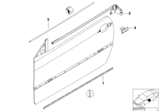 Уплотнитель двери впереди