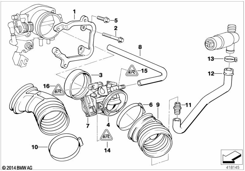 Корпус пусковой заслонки - система ASC