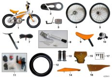 Зап.части BMW - Kidsbike оранж. 0417900