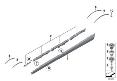 Накладка порог / арка колеса
