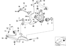 Балка заднего моста/подвеска колеса