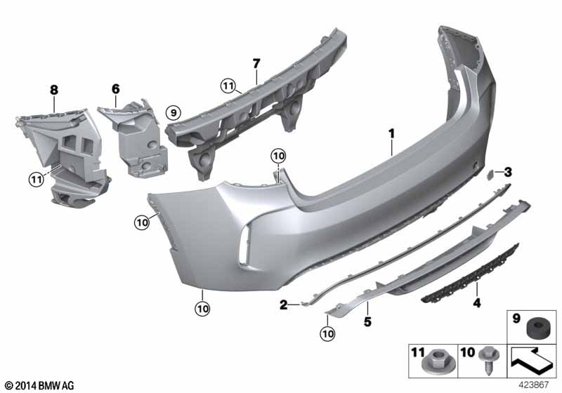 F86 задний бампер