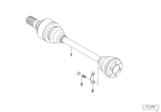 Приводной вал колеса с ABS