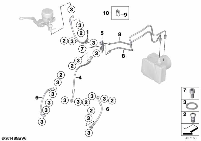 Торм. трубопровод Пд I-ABS 2-го покол.