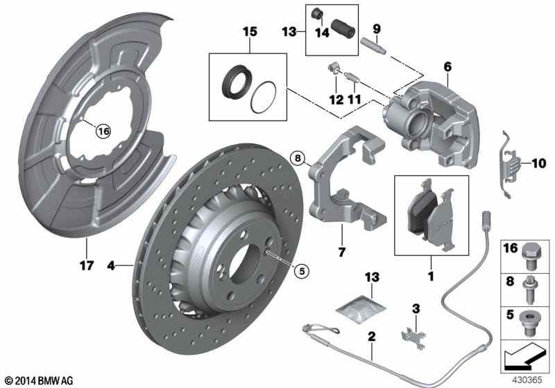 F85/F86 Ремкомплект задних тормозных накладок