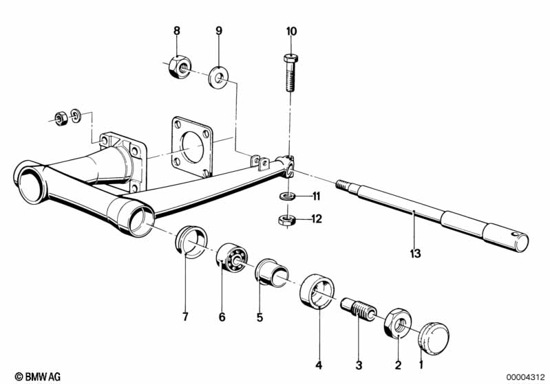 Качающийся рычаг задн.колес.дополн.элем.