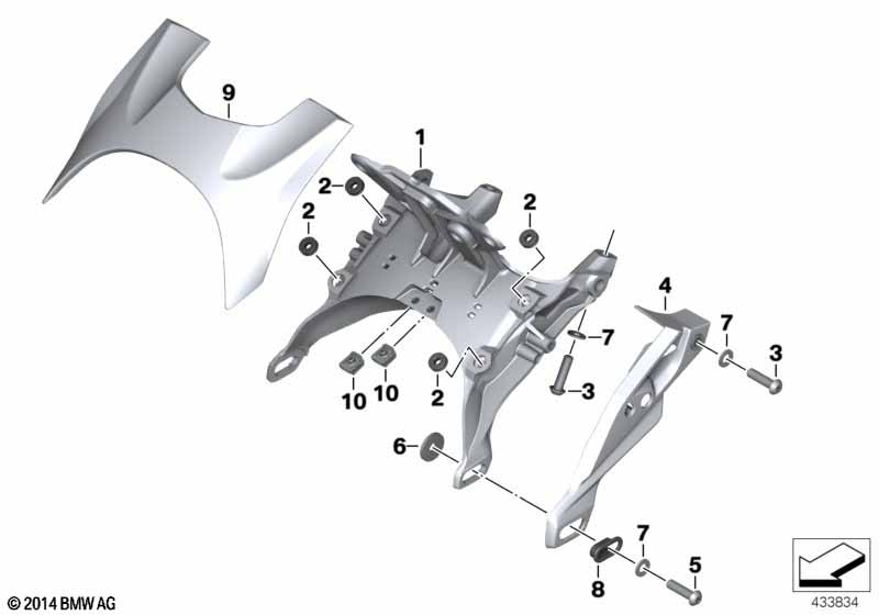 Держатель облицовки кокпита