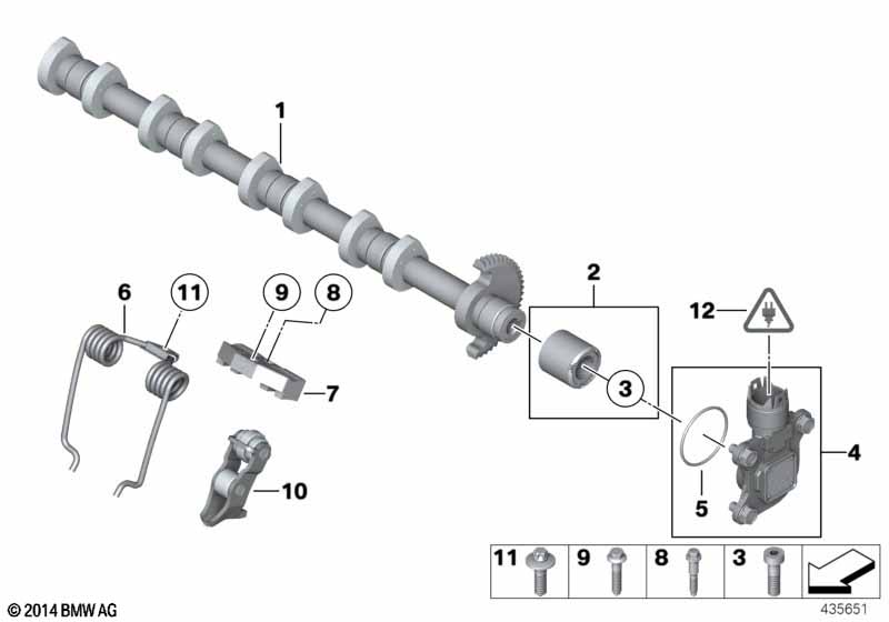 Эксцентриковый вал механизма упр.клап.