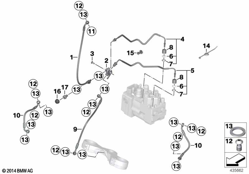Торм. трубопровод Пд I-ABS 1-го покол.