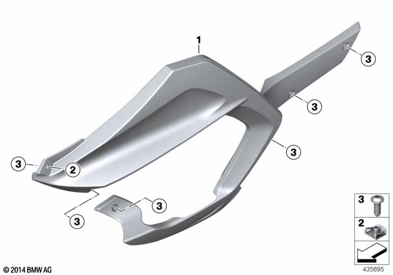 Спойлер двигателя загрунтованный