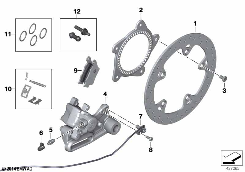 R1200 / K850 тормозной диск задний