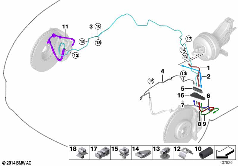 Трубопровод тормозного привода Пд