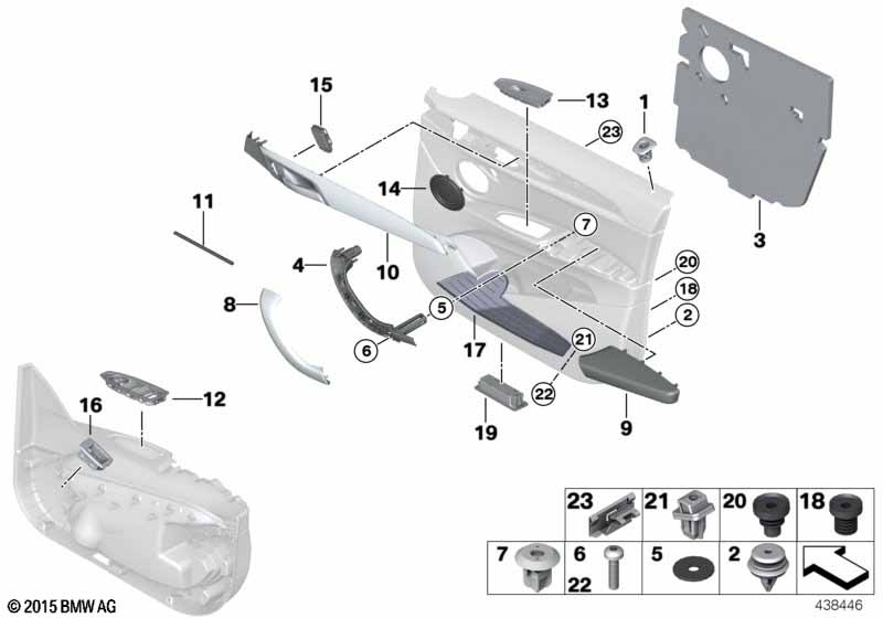 Доп.элементы обшивки передней двери