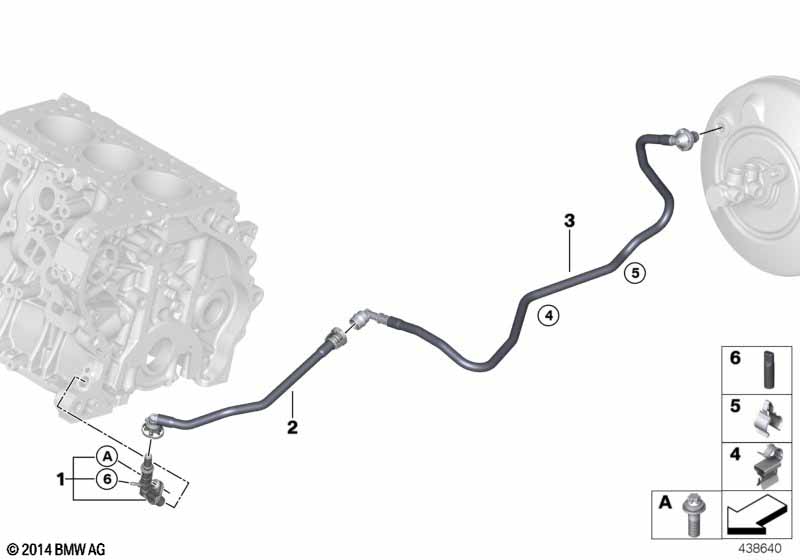 Вакуумный трубопр.усилителя тормозов