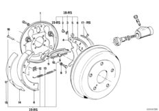 Торм.колодки бараб.торм.мех./направ.кол.
