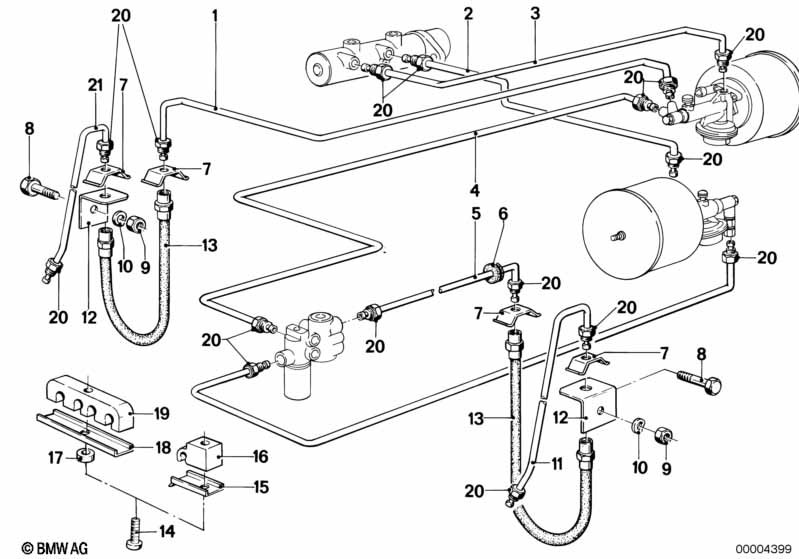 Трубопровод тормозного привода Пд