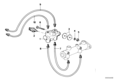 Трубопровод торм.привода/выкл.торм.давл.