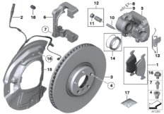 Тормозной механизм переднего колеса
