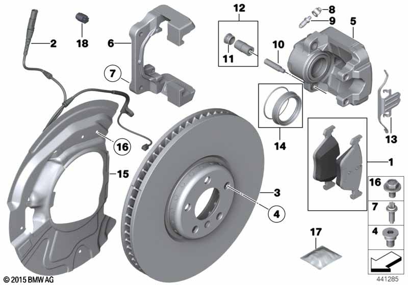 Тормозной механизм переднего колеса