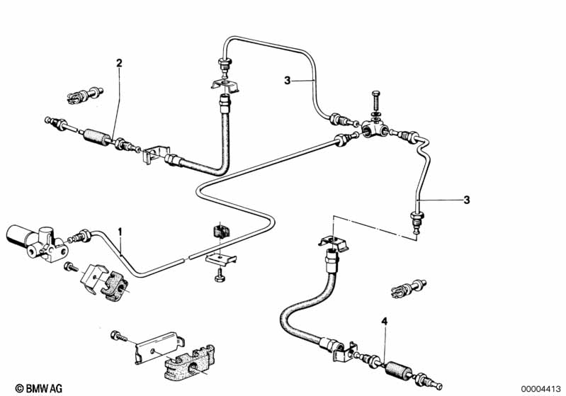 Трубопровод тормозного привода Зд