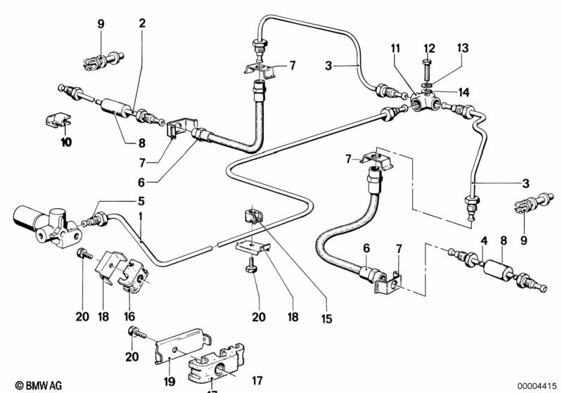 Трубопровод тормозного привода Зд