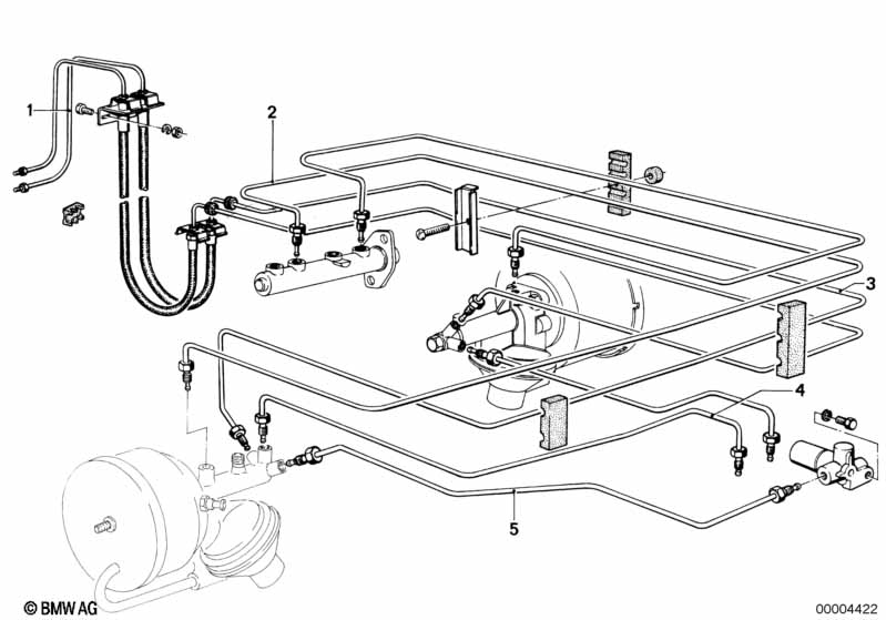 Трубопровод тормозного привода Пд