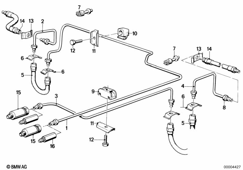 Трубопровод тормозного привода Зд
