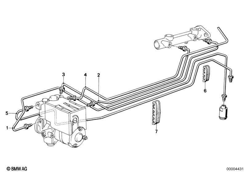 Трубопровод тормозного привода c ABS Пд