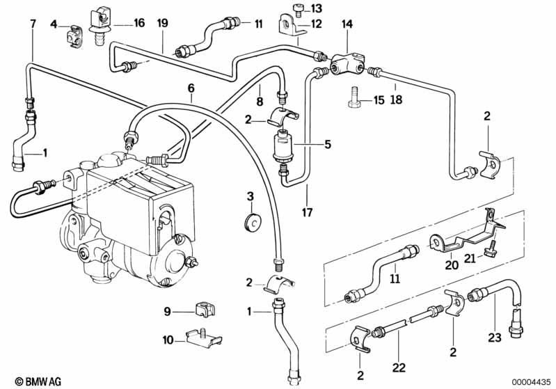 Трубопровод торм.привода Пд/Зд/креплен.