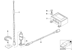 Детали телефонной антенны на крыле