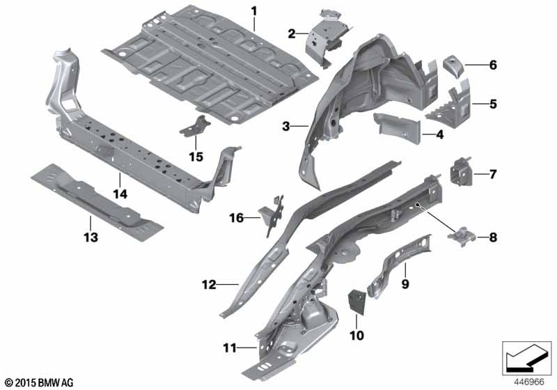 Пол багажника/брызговик Зд