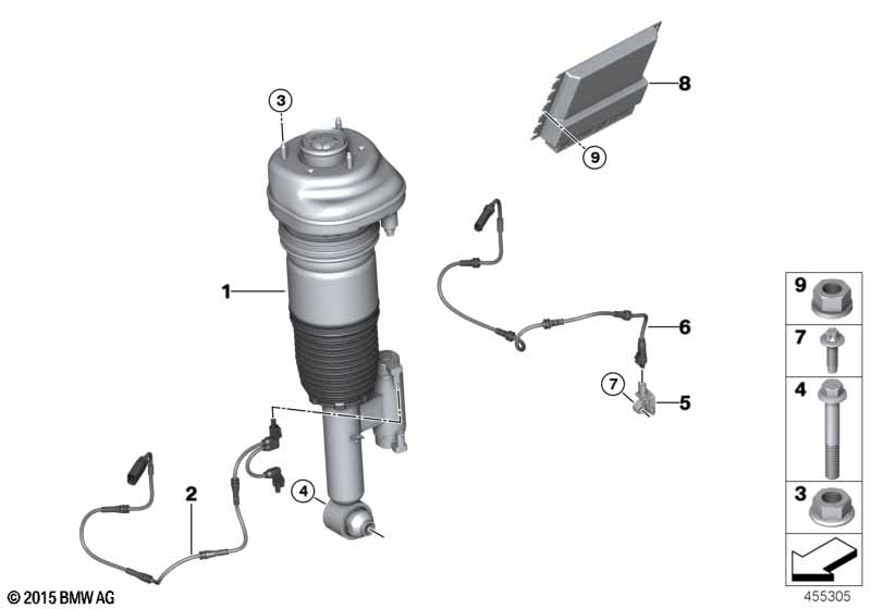 G11/G12 амортизатор задний левый