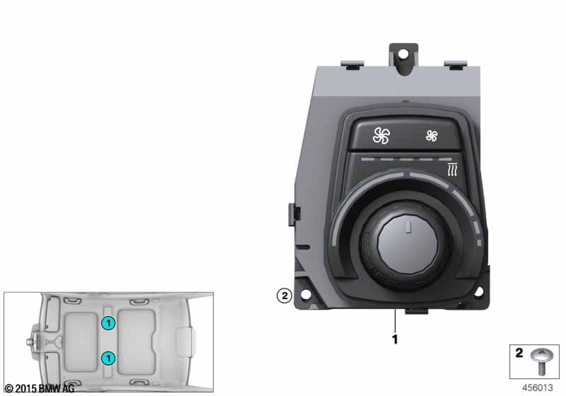 Панель управления задним кондиционером