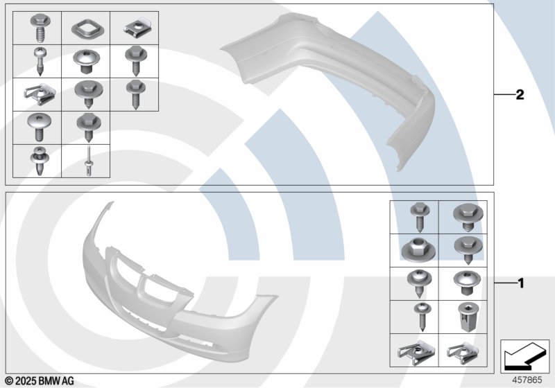Монтажный комплект бампера