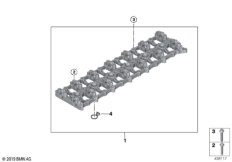 Головка блока ц./промеж.часть картера