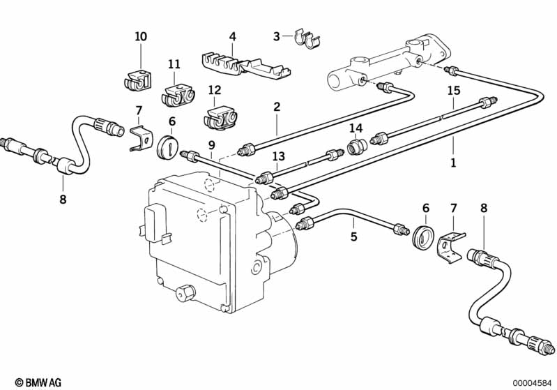 Трубопровод тормозного привода c ABS Пд