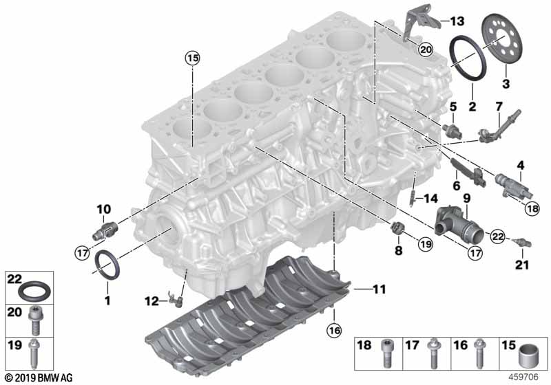 Блок цилиндров/дополнительные элементы