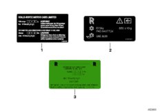 Шильдик с данными хладагента