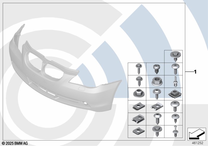 Монтажный комплект бампера