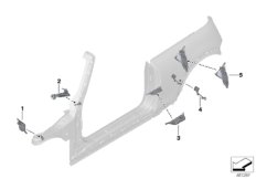 Детали из шумопогл.матер.в полост.боков.