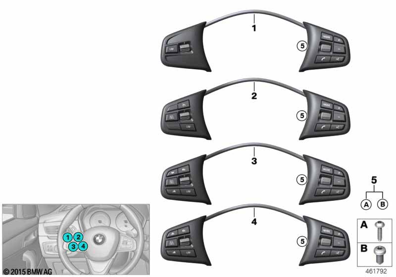 Выключатель на м/ф рулевом колесе Sport