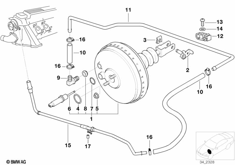 Вакуумный усилитель тормозов