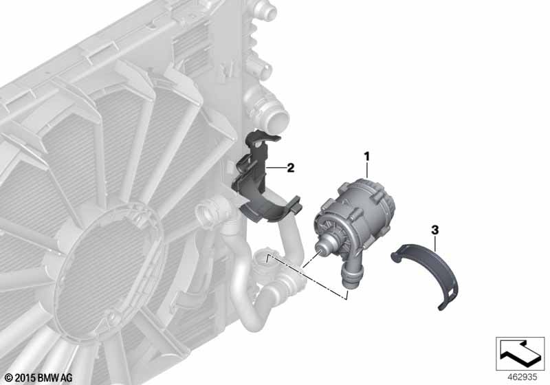 Электрический насос ОЖ / крепление