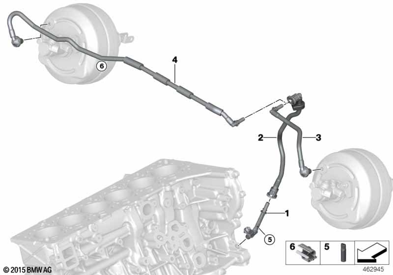 Вакуумный трубопр.усилителя тормозов